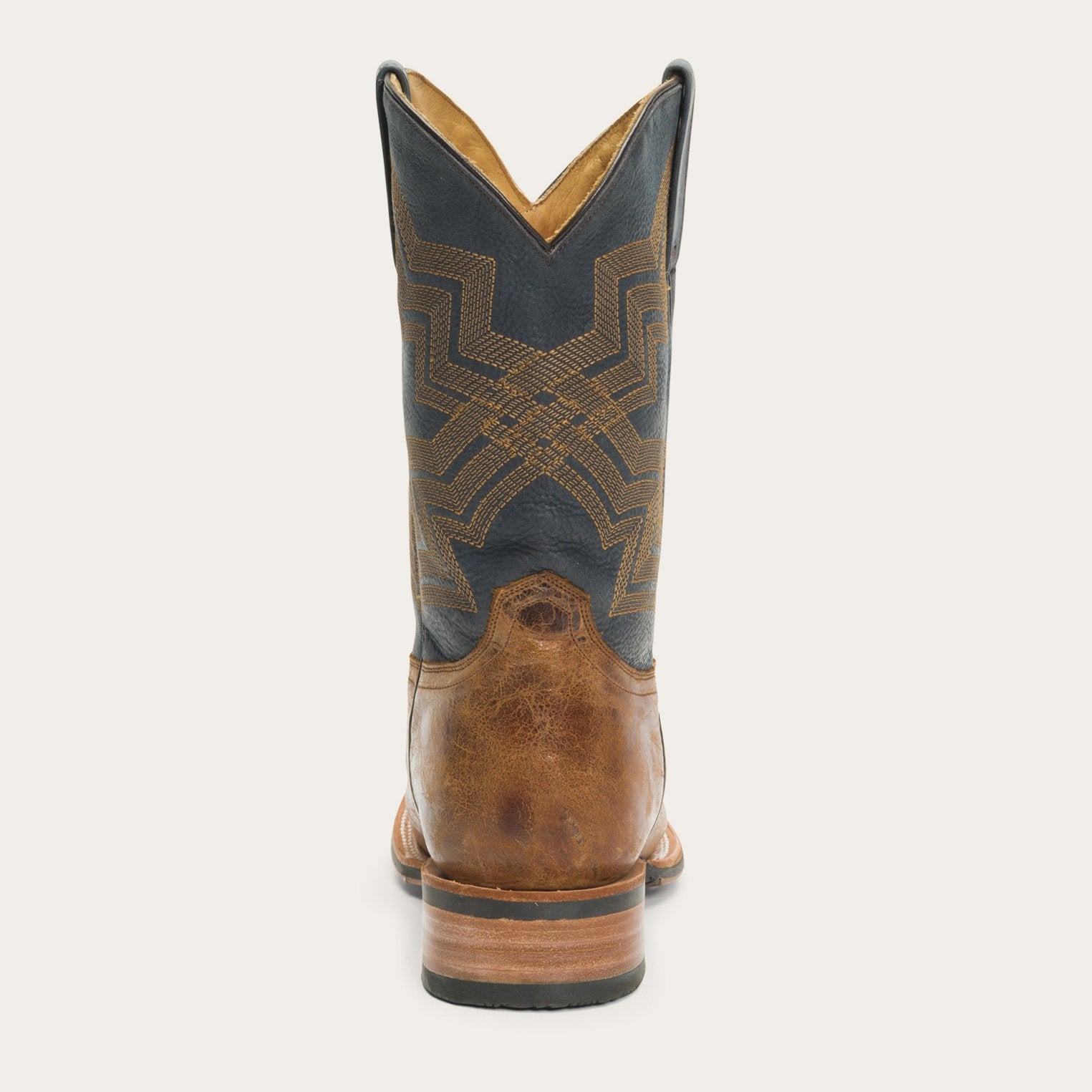 Goddard Burnished Blue & Brown Leather Boot | Stetson Brown