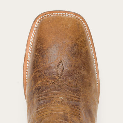 Goddard Burnished Blue & Brown Leather Boot | Stetson Brown
