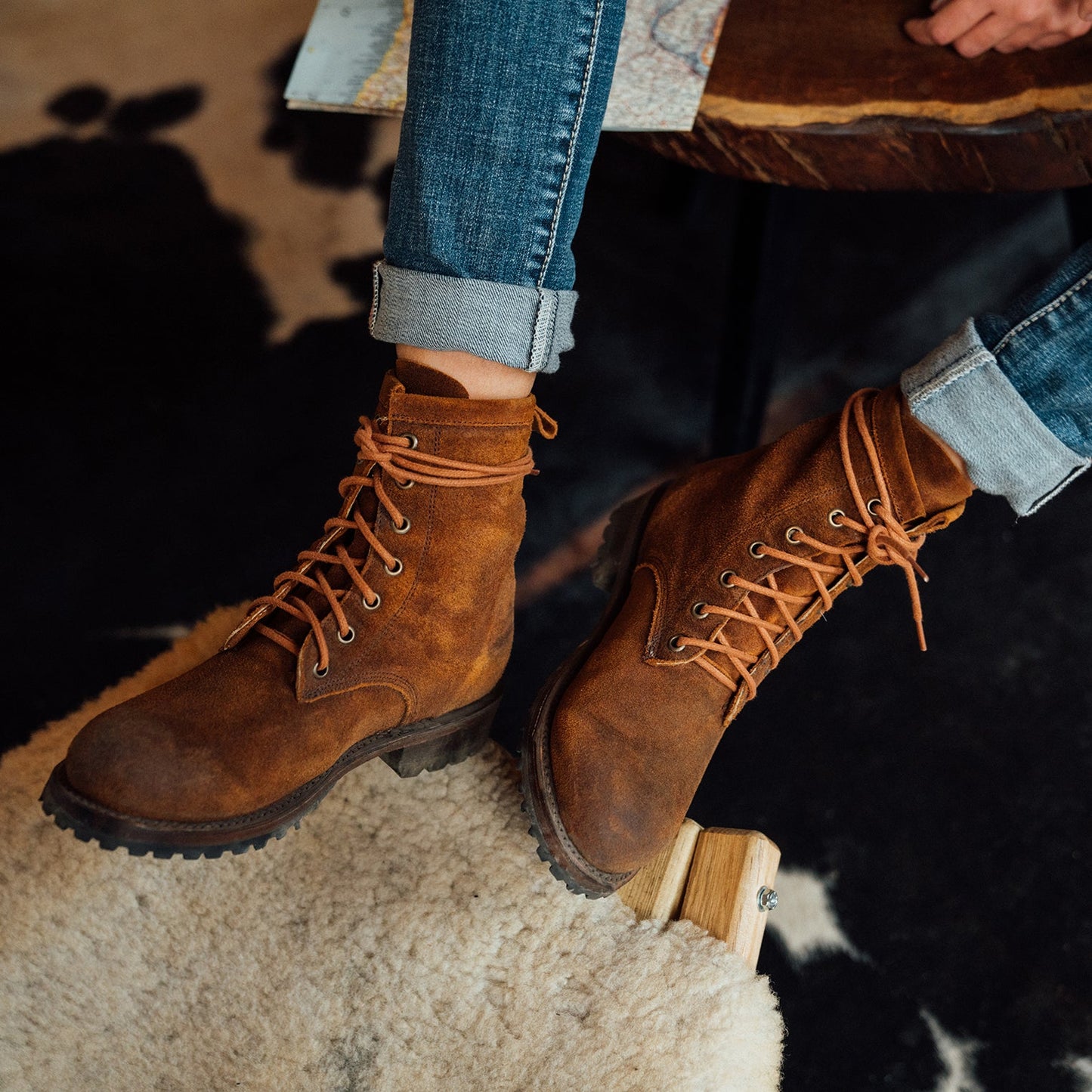 Sam Lace Up | Stetson Brown Suede