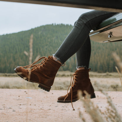 Sam Lace Up | Stetson Brown Suede