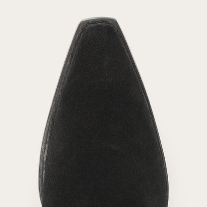 Halle Suede Fringe Side Zip Boot | Stetson Black