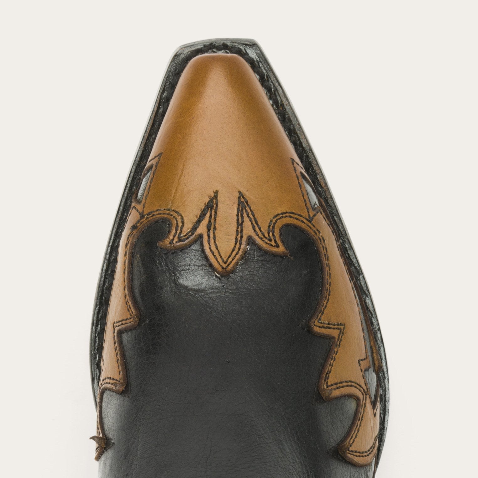 Faye Cowgirl & Horse Underlay Leather Boot | Stetson Black