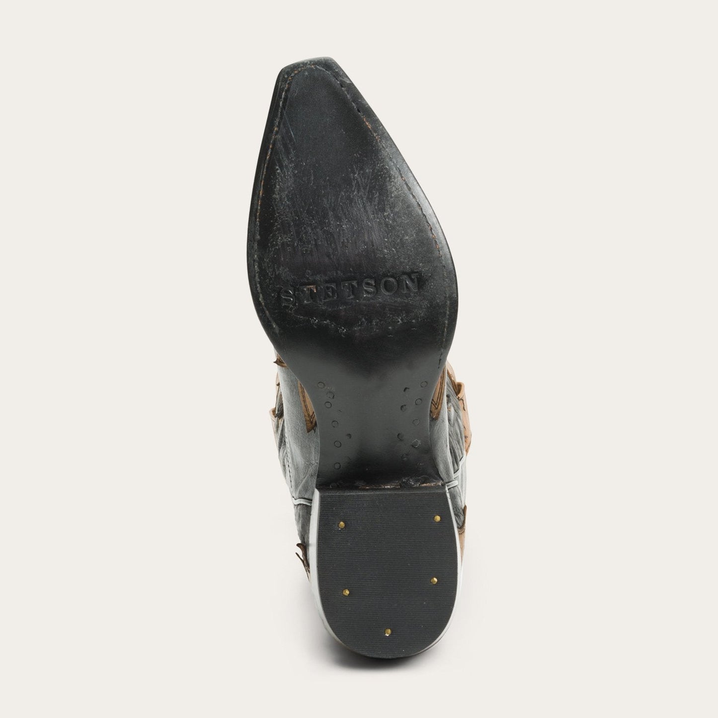 Faye Cowgirl & Horse Underlay Leather Boot | Stetson Black