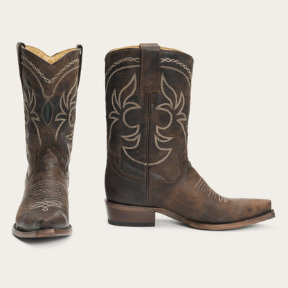Iris Mid-Calf Embroidered Boot | Stetson Brown