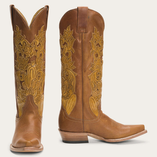Jules Hand Tooled Leather Boot | Stetson Brown