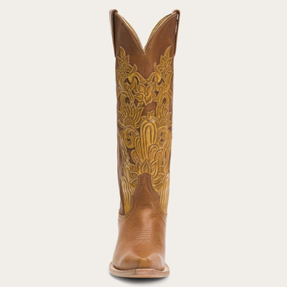 Jules Hand Tooled Leather Boot | Stetson Brown