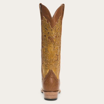 Jules Hand Tooled Leather Boot | Stetson Brown