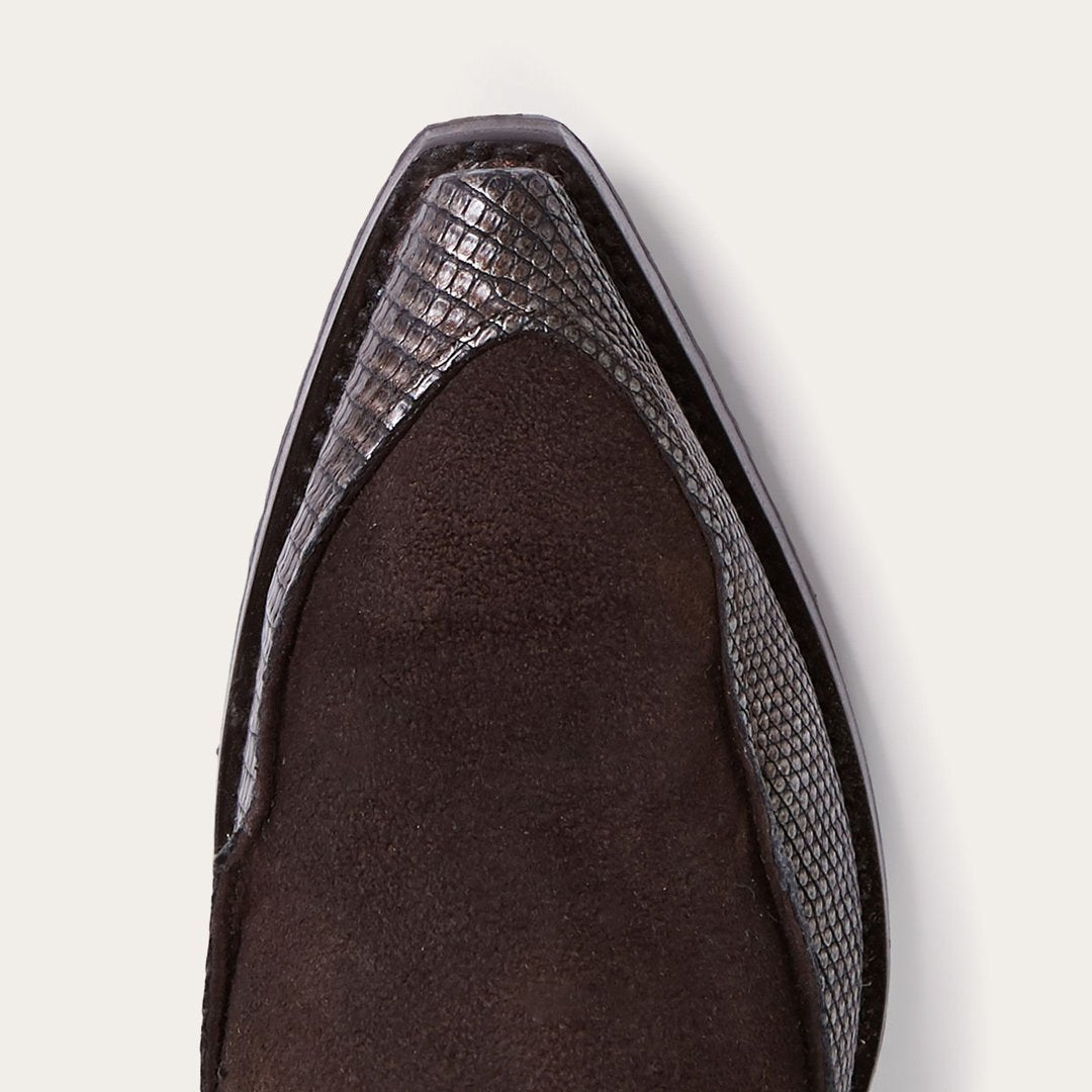 Dakota Brown Suede & Teju Cowboy Boot | Stetson Brown