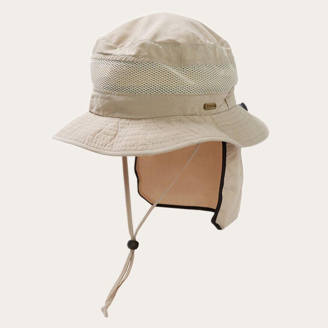 Switchback 'No Fly Zone' Mesh Bucket Hat | Stetson Khaki
