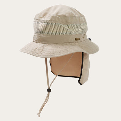 Switchback 'No Fly Zone' Mesh Bucket Hat | Stetson Khaki