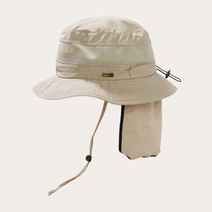 Switchback 'No Fly Zone' Mesh Bucket Hat | Stetson Khaki