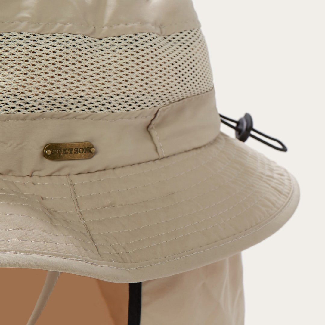 Switchback 'No Fly Zone' Mesh Bucket Hat | Stetson Khaki