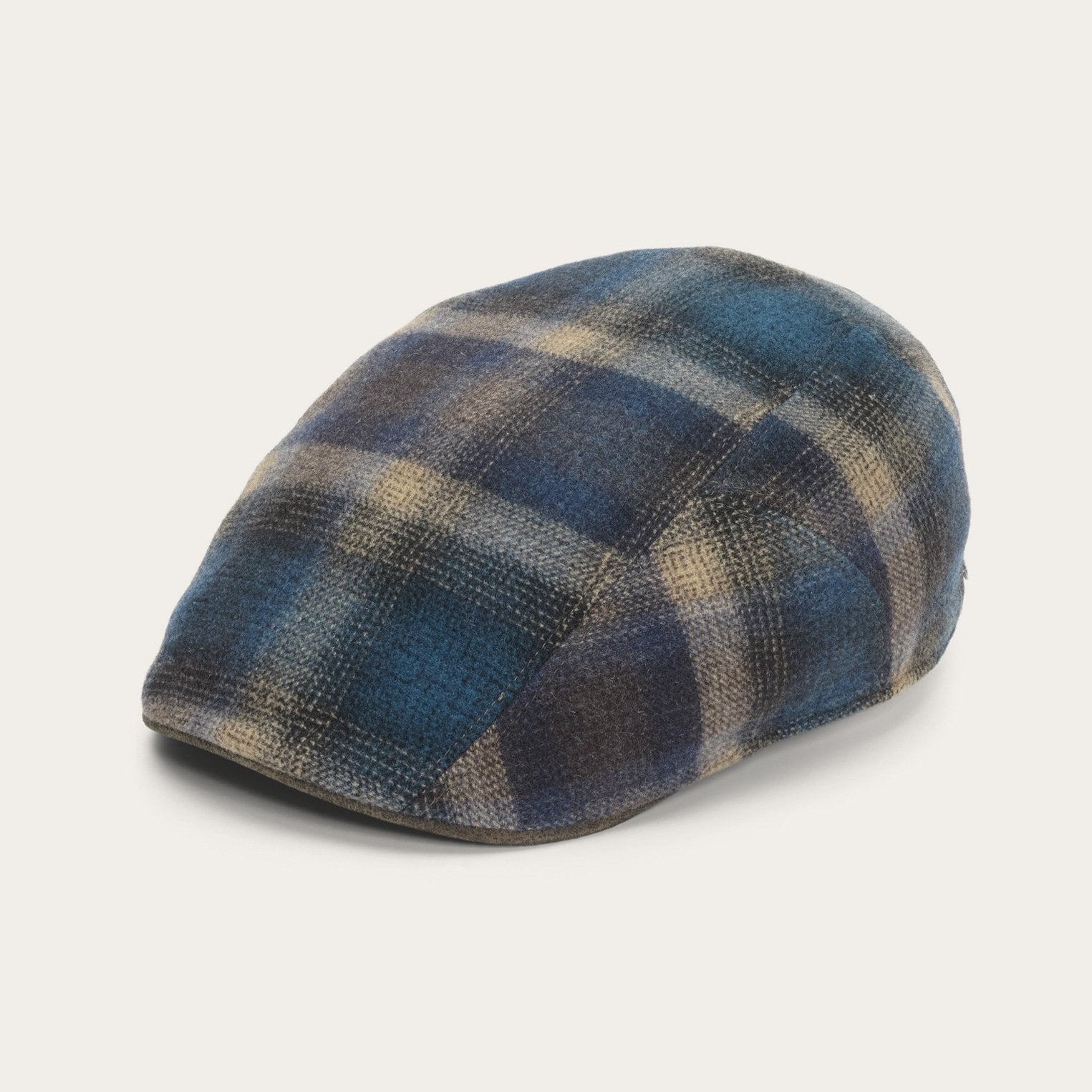 Ivy Virgin Wool Cap | Stetson Blue Beige Check