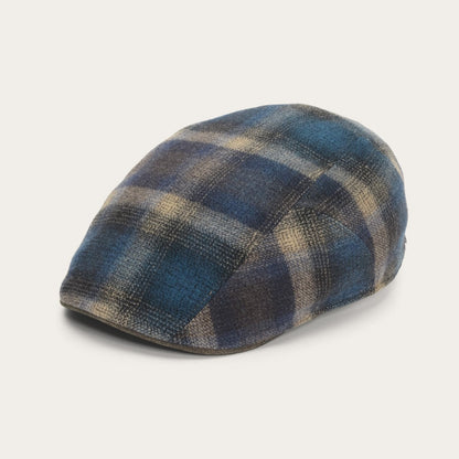 Ivy Virgin Wool Cap | Stetson Blue Beige Check