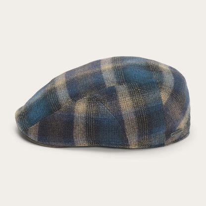 Ivy Virgin Wool Cap | Stetson Blue Beige Check