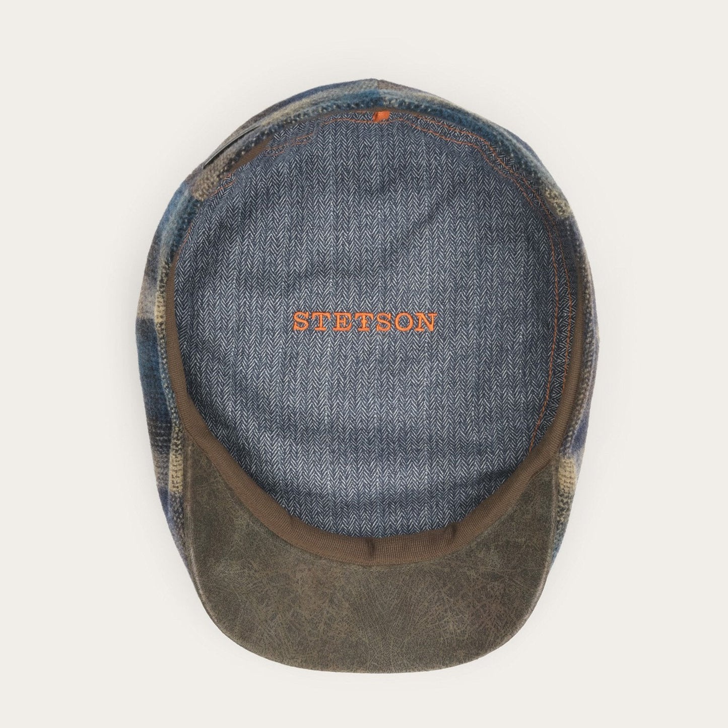 Ivy Virgin Wool Cap | Stetson Blue Beige Check