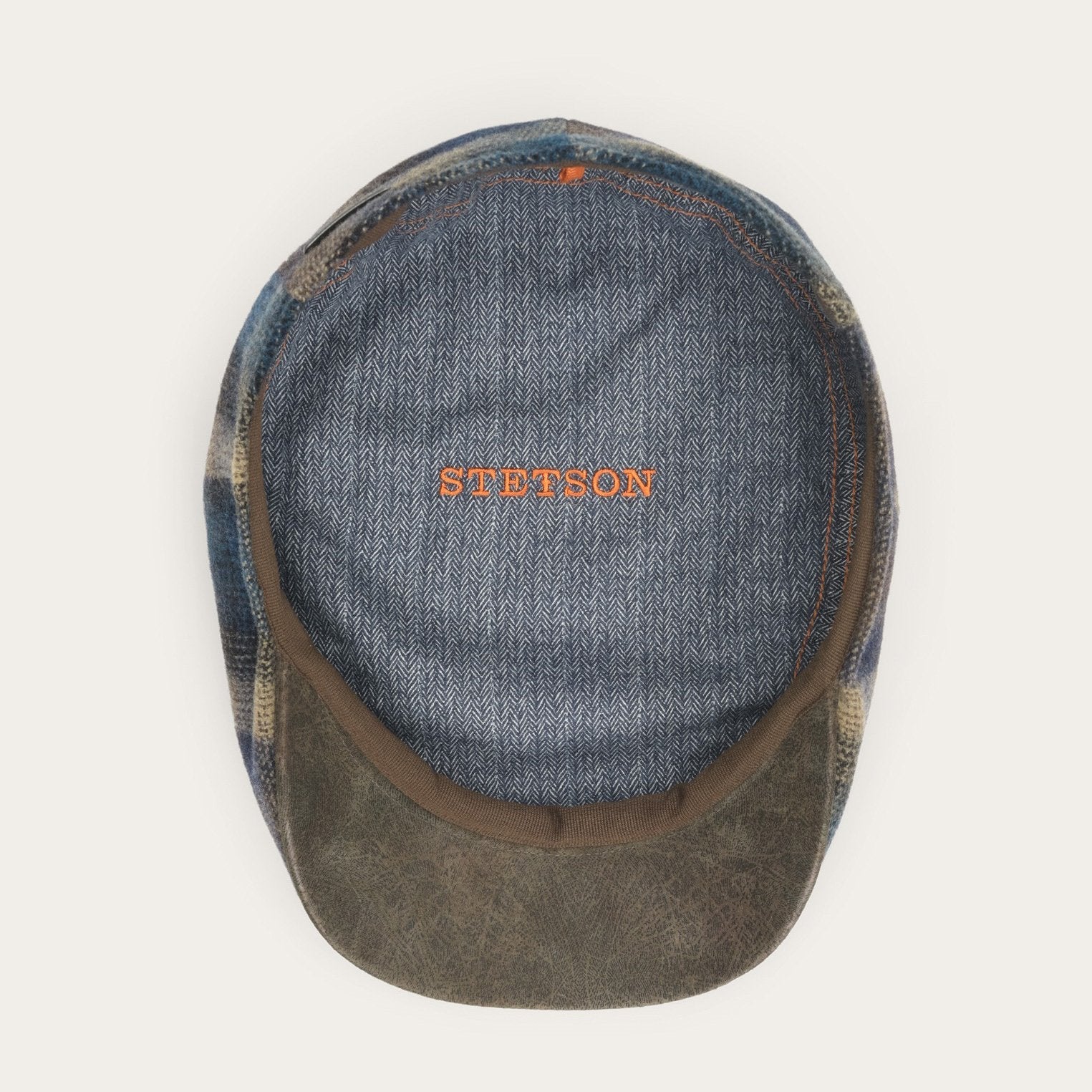 Ivy Virgin Wool Cap | Stetson Blue Beige Check
