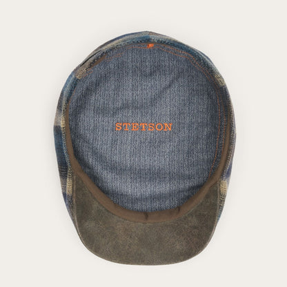 Ivy Virgin Wool Cap | Stetson Blue Beige Check