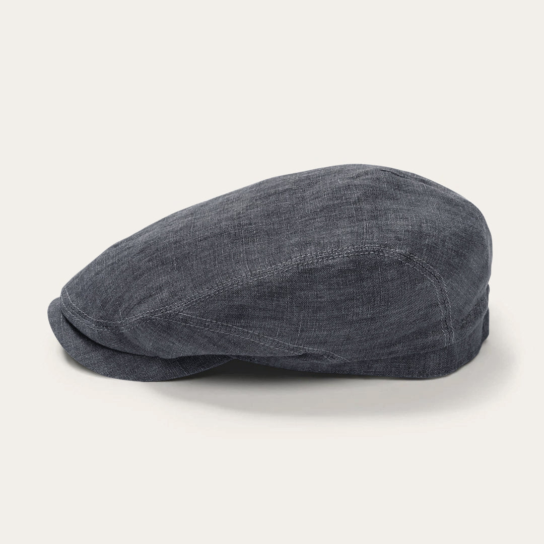 Premium Linen Driver Cap | Stetson Denim Grey