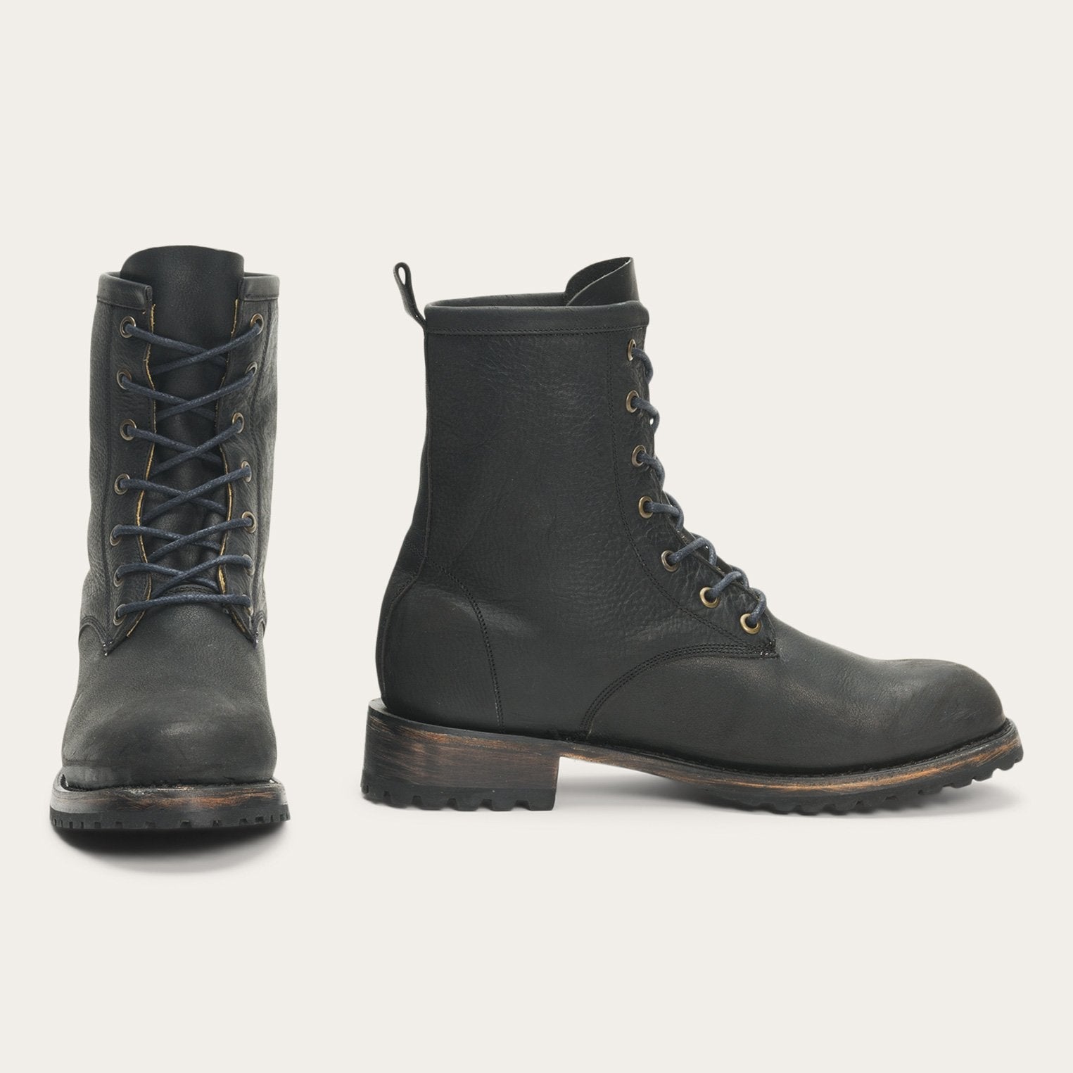 Sam Lace Up | Stetson Black Leather