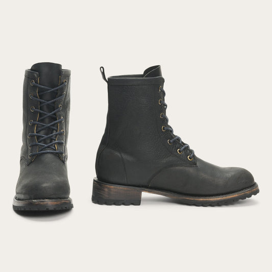 Sam Lace Up | Stetson Black Leather