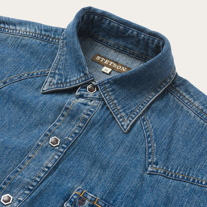 Classic Denim Shirt | Stetson Blue