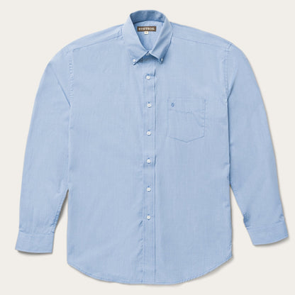 Blue Solid One-Pocket Snap-Front Shirt | Stetson Blue