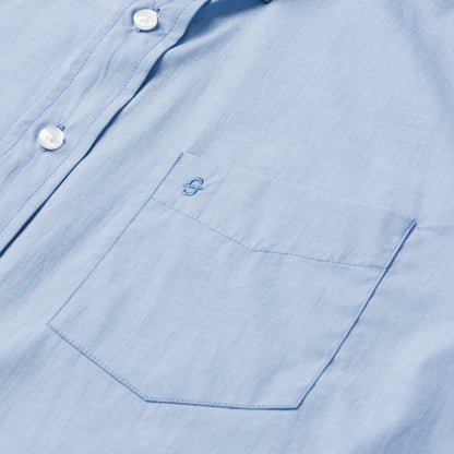 Blue Solid One-Pocket Snap-Front Shirt | Stetson Blue