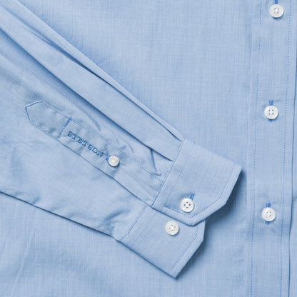 Blue Solid One-Pocket Snap-Front Shirt | Stetson Blue