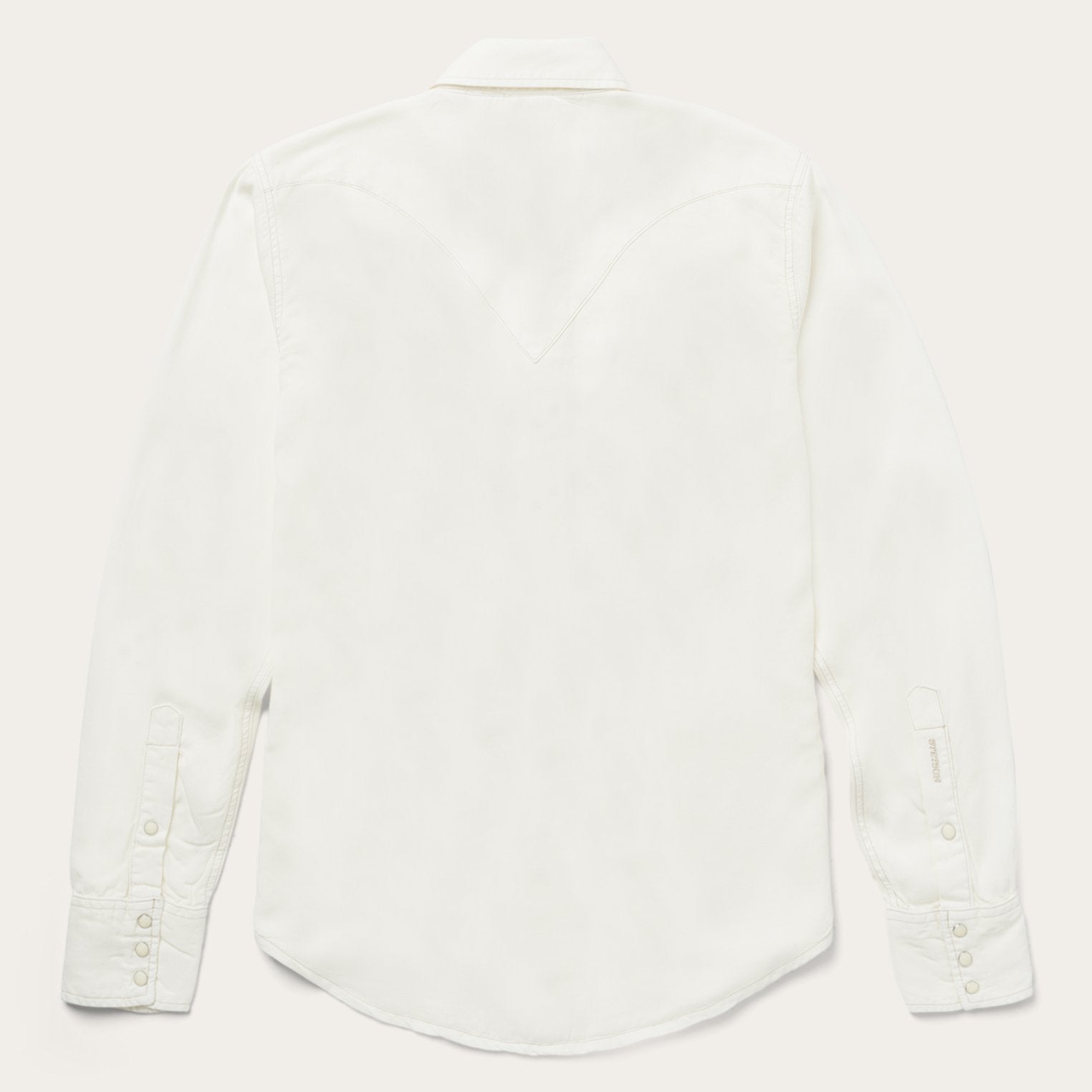Cream Twill Shirt | Stetson White