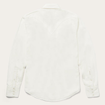 Cream Twill Shirt | Stetson White