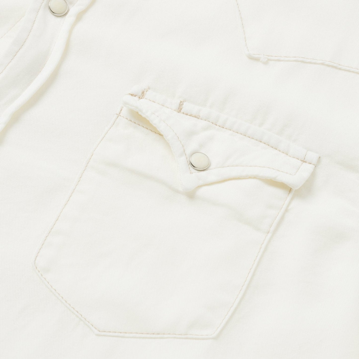 Cream Twill Shirt | Stetson White