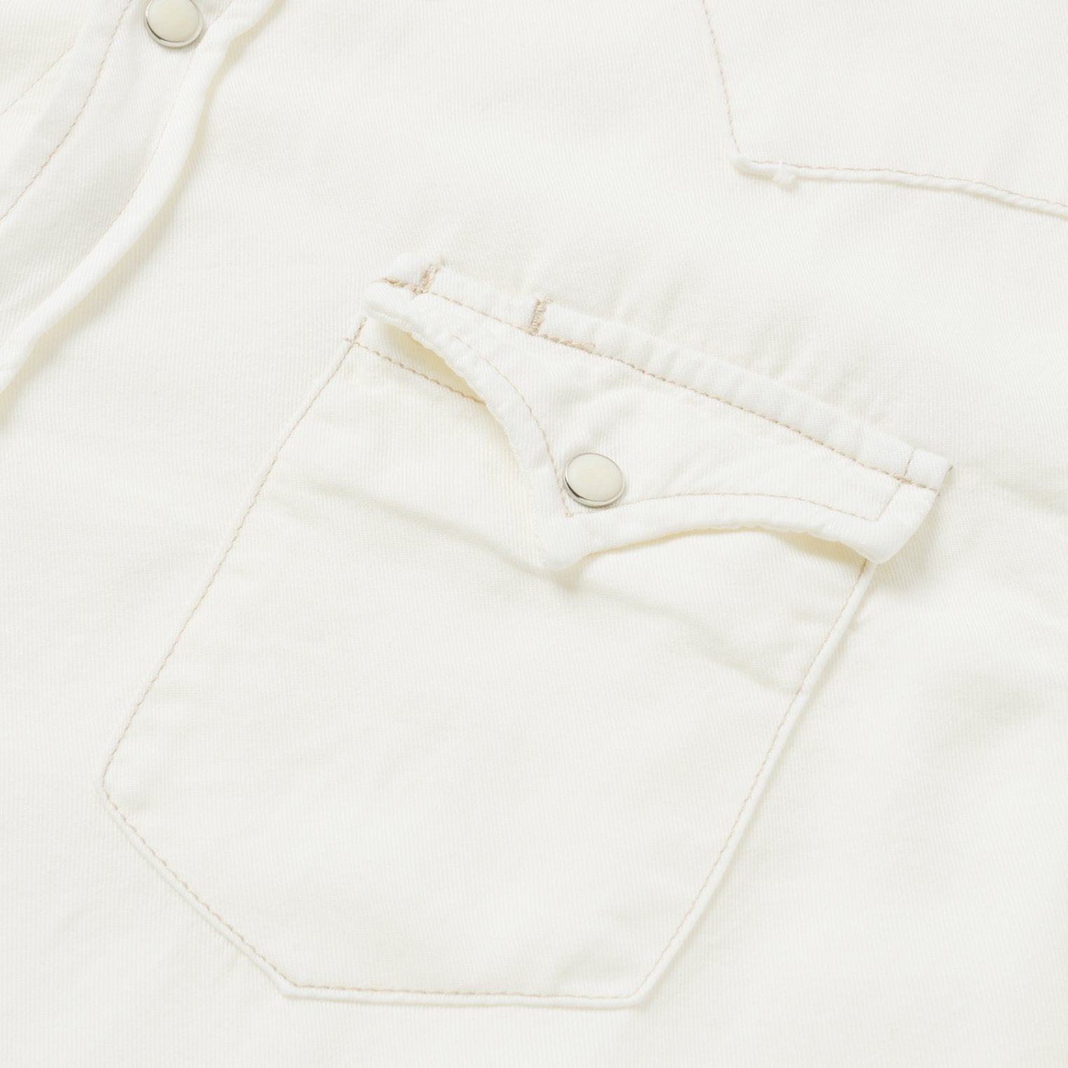 Cream Twill Shirt | Stetson White