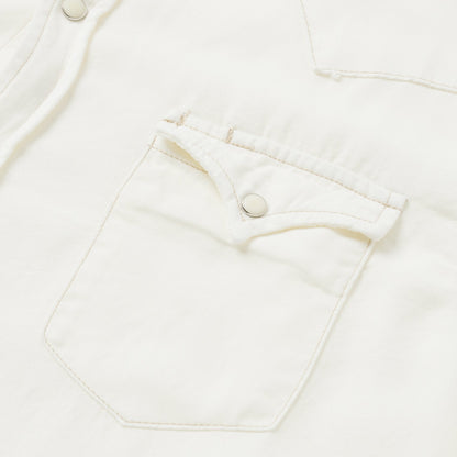 Cream Twill Shirt | Stetson White