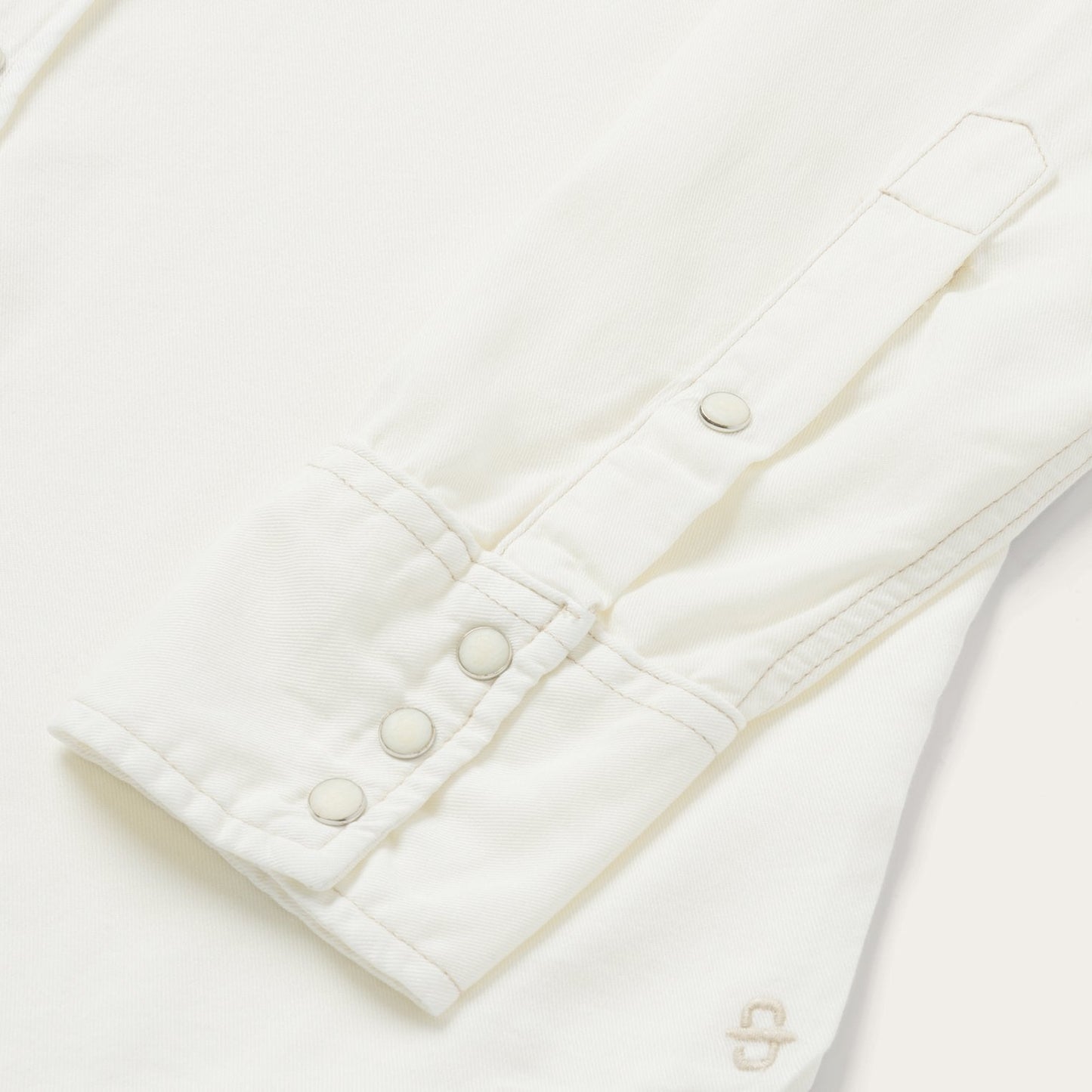 Cream Twill Shirt | Stetson White