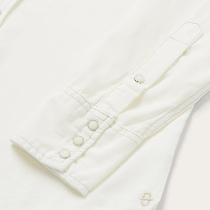 Cream Twill Shirt | Stetson White