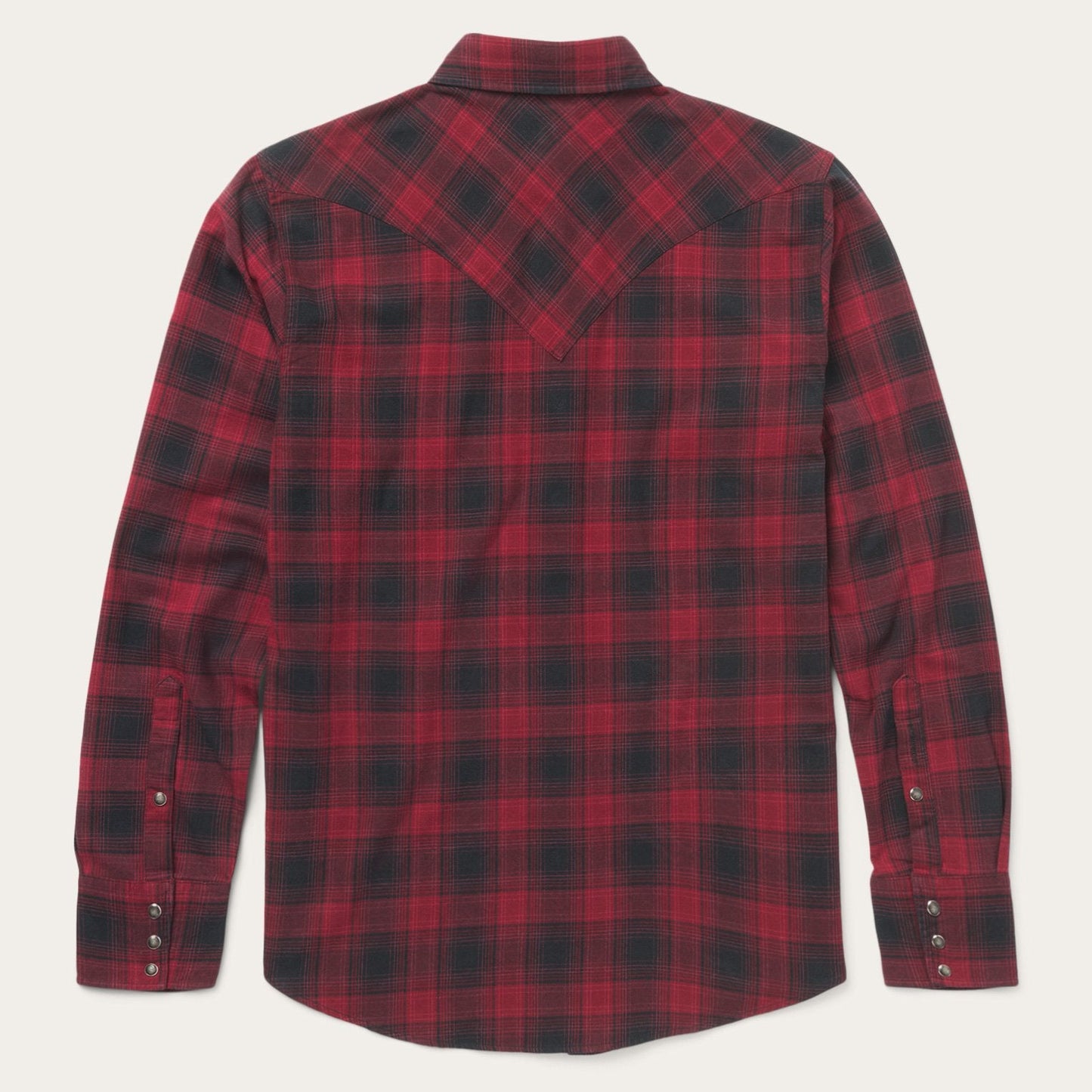 Brushed Twill Plaid Shirt | Stetson Black