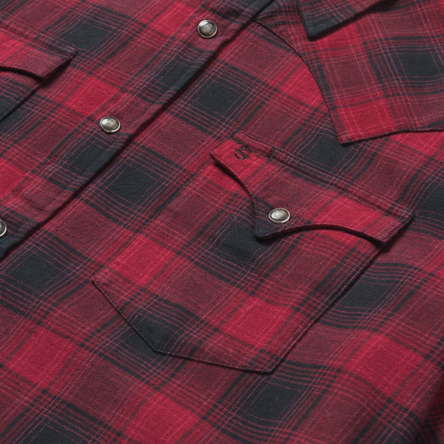Brushed Twill Plaid Shirt | Stetson Black