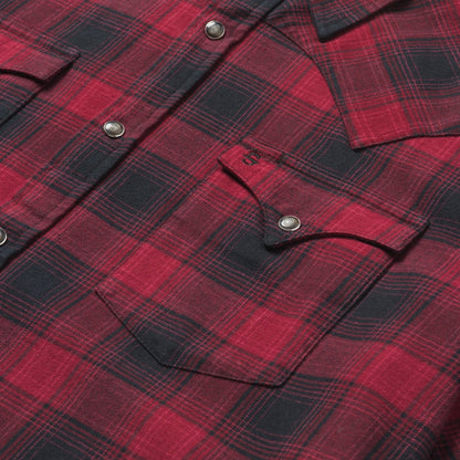 Brushed Twill Plaid Shirt | Stetson Black