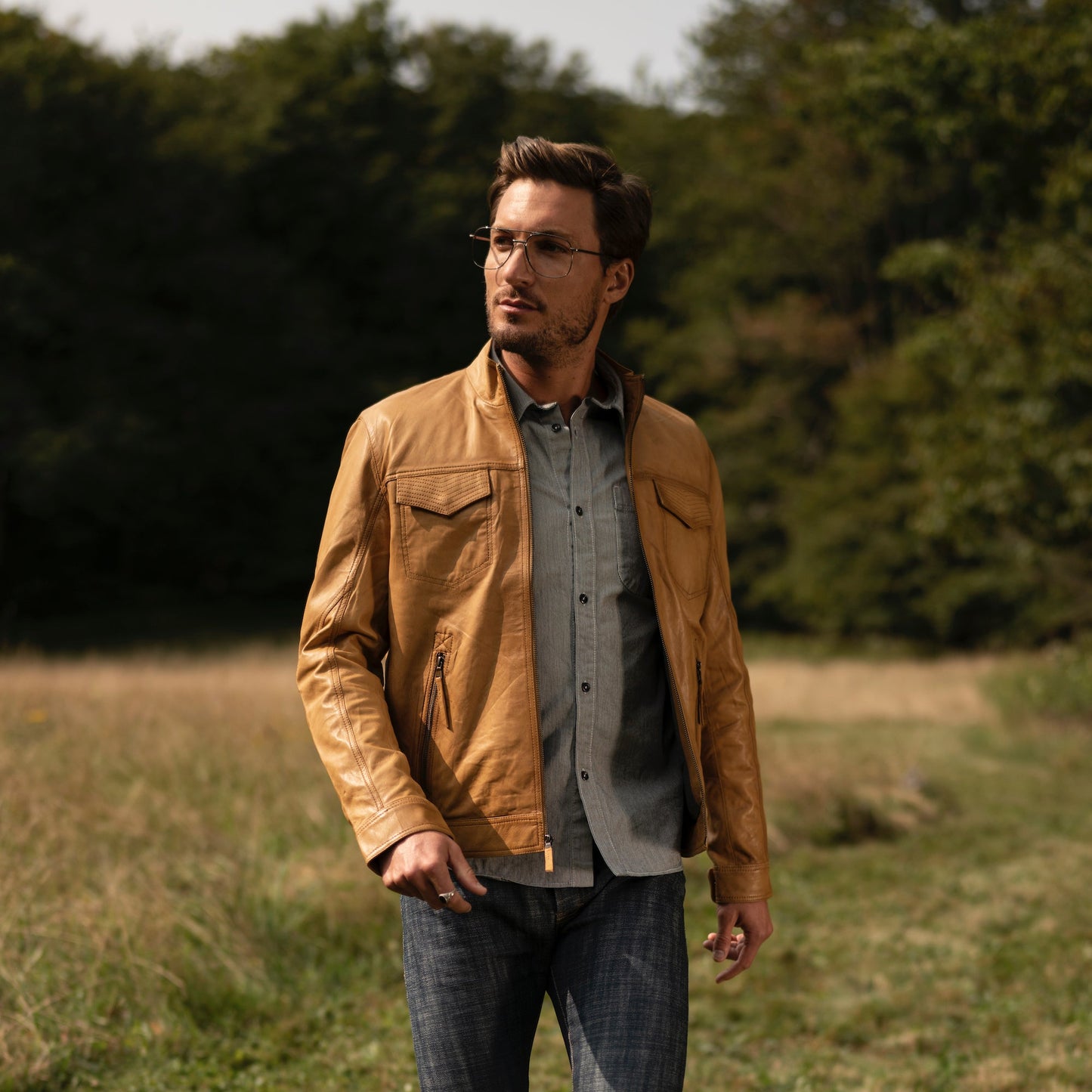 Butter Soft Distressed Leather Jacket | Stetson Brown