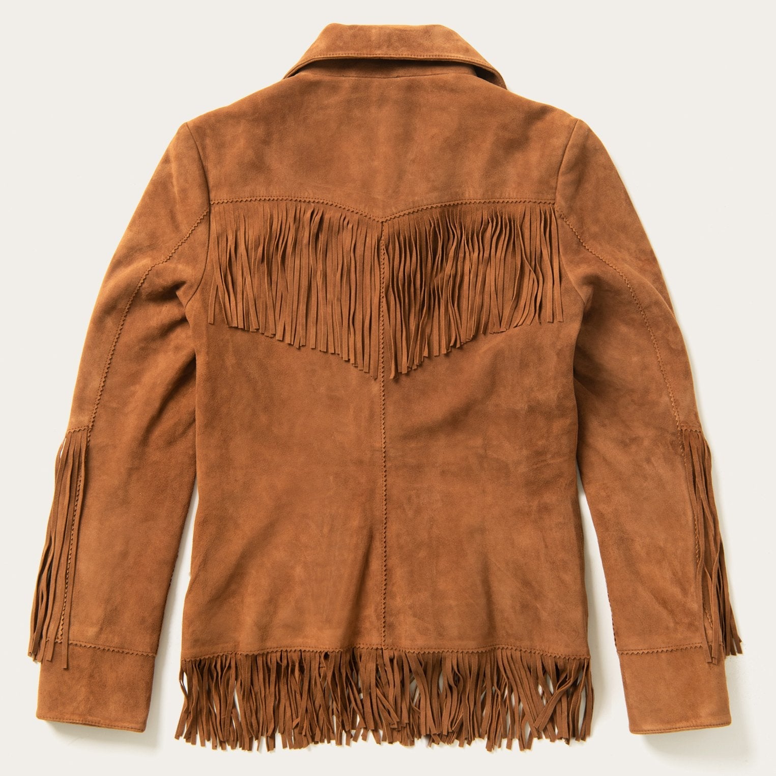 Lamb Suede Fringed Jacket | Stetson Brown