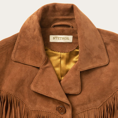 Lamb Suede Fringed Jacket | Stetson Brown