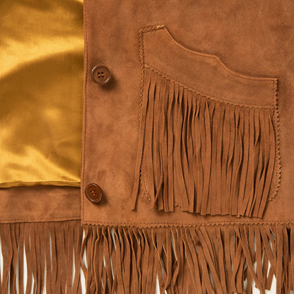 Lamb Suede Fringed Jacket | Stetson Brown