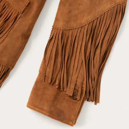 Lamb Suede Fringed Jacket | Stetson Brown