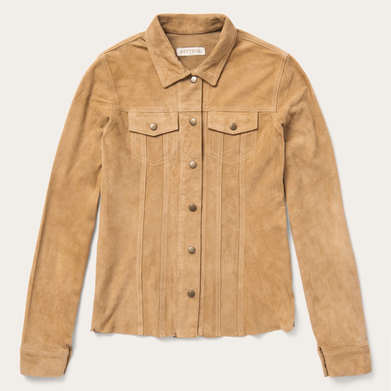 Suede Denim Shirt Jacket | Stetson Brown