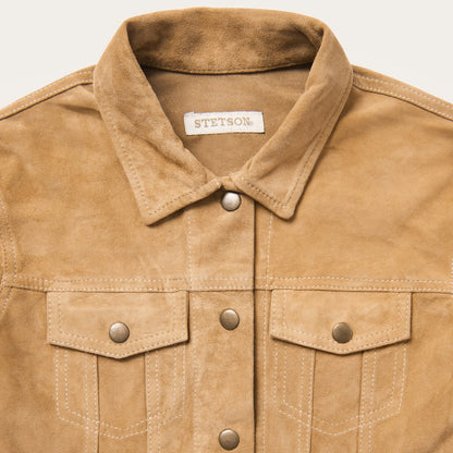 Suede Denim Shirt Jacket | Stetson Brown