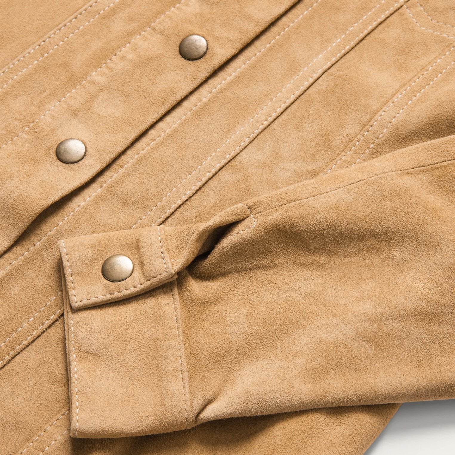 Suede Denim Shirt Jacket | Stetson Brown