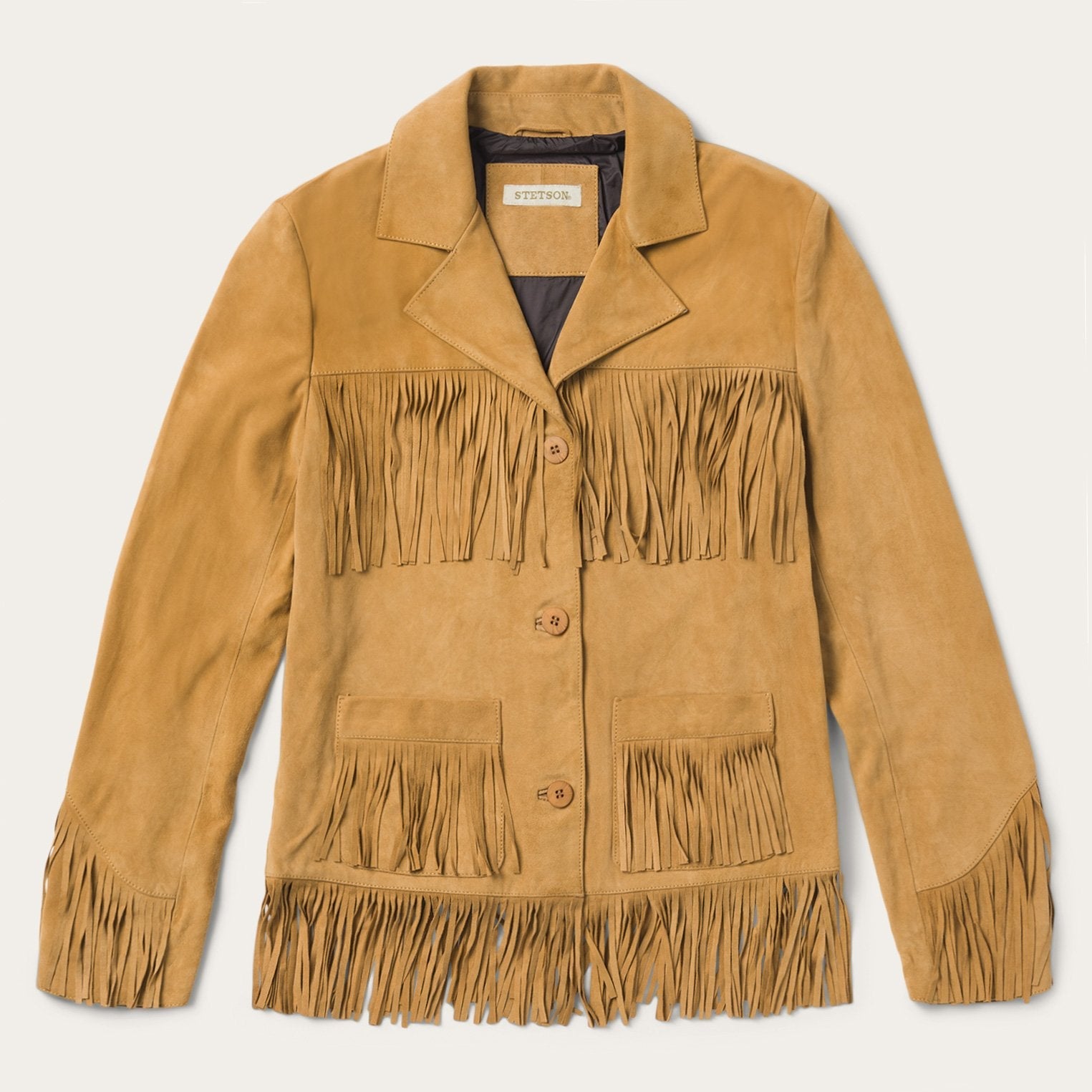 Fringe Suede Jacket | Stetson Tan