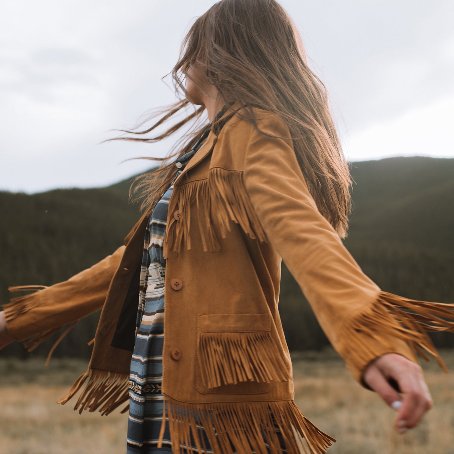 Fringe Suede Jacket | Stetson Tan