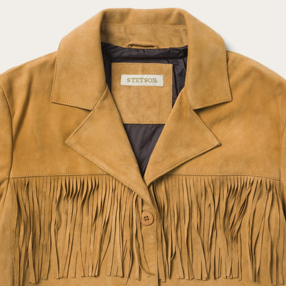 Fringe Suede Jacket | Stetson Tan